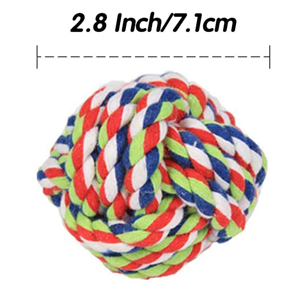 Durable 2-Pack Dog Rope Ball Toys for Medium & Small Breeds - Tough Chew Rope Knot Balls for Puppies, Teething Relief & Interactive Play - Perfect for Tug-of-War, Training & Boredom Busters