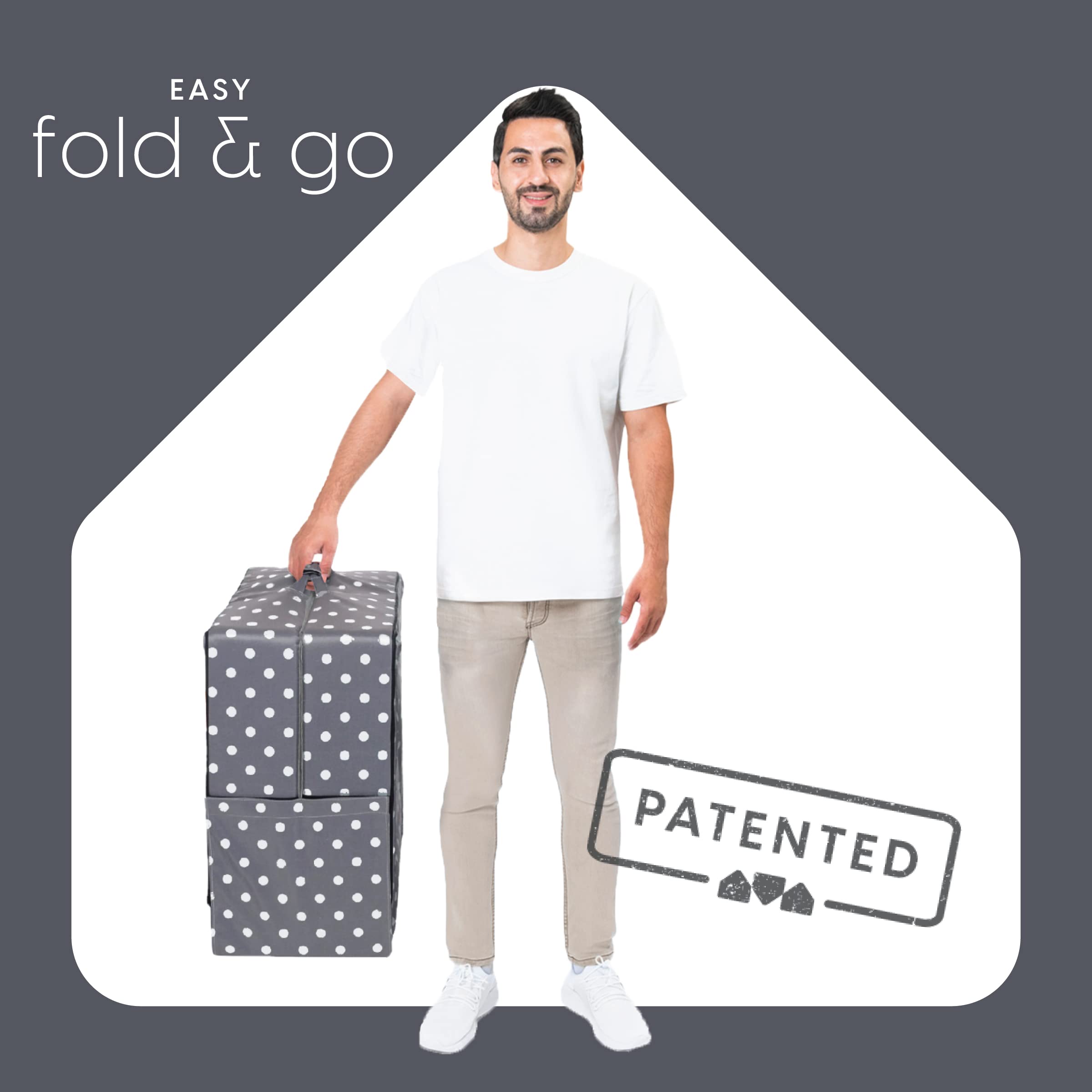 Milliard Toddler Floor Bed with Washable Fitted Sheet - Portable & Foldable Kids Cot for Daycare, Travel & Home Use - Comfortable Grey Sleeping Bed for Toddlers & Preschoolers