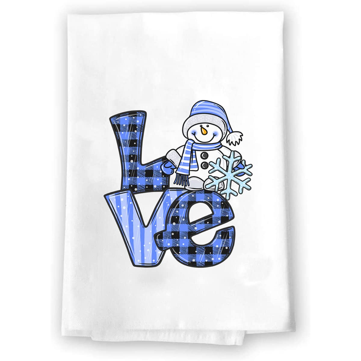 Winter Christmas Home Decor | Snowflake Kitchen & Bath Hand Towels Set | Holiday Novelty White Towels for Xmas Decorations | Perfect Gift for Family & Friends | Cozy Home & Party Decor
