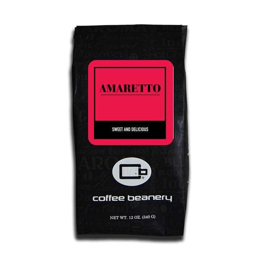 Amaretto Flavored Coffee by Coffee Beanery | 12oz Medium Roast 100% Arabica Ground Coffee | Specialty Gourmet Coffee for Home, Office & Gifting | Perfect for Morning Brew, Afternoon Pick-Me-Up & Coffee Lovers