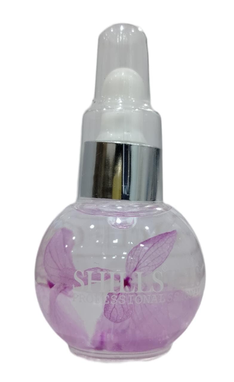 SHILLS Professional Nail Art Dried Flowers Softener & Cuticle Oil - 30ml Nourishing Lily Formula for Healthy Nails - Perfect for Manicures, Pedicures & DIY Nail Care at Home