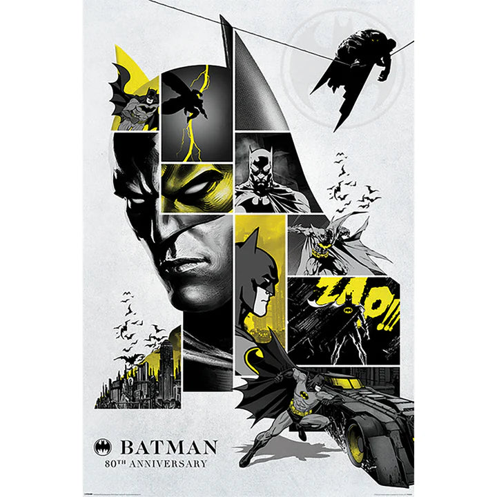 Batman 80th Anniversary Maxi Poster - Premium Collectible Wall Art for DC Comics Fans & Home Decor