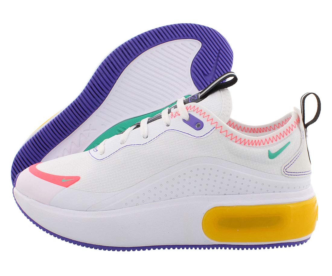Nike Women's Air Max Dia Running Shoes - Size 7 White/Kinetic Green | Lightweight Cushioned Sneakers for Jogging, Gym Workouts & Everyday Wear