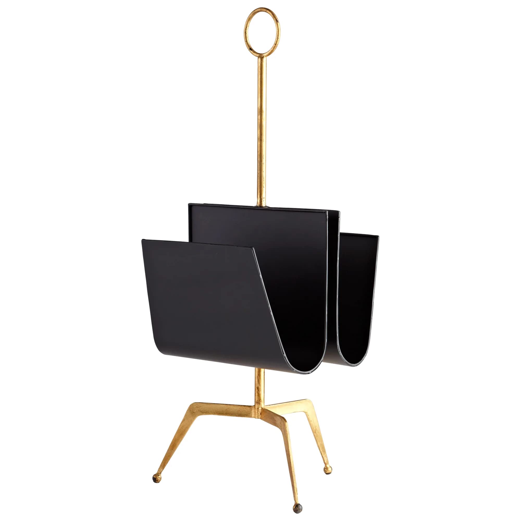 Cyan Design 06246 Siamese Twin Magazine Holder - Decorative Metal Storage Basket for Books, Newspapers & Mail - Perfect for Living Room, Office & Home Organization