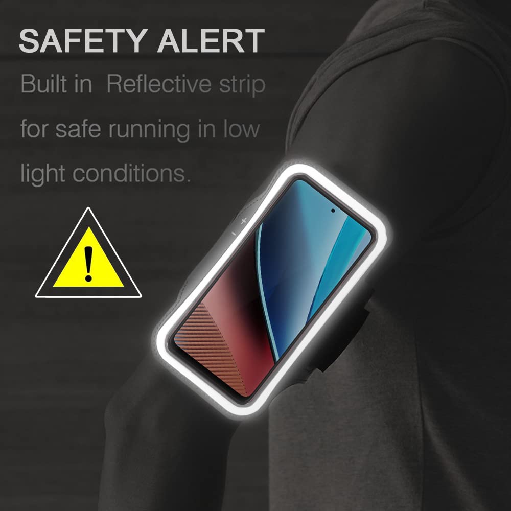**JEMACHE Motorola Moto G Stylus/Pure/Power/Play (5G) 2021-2023 Armband - Adjustable Running & Gym Workout Phone Holder (Black) - Perfect for Jogging, Fitness Training & Outdoor Activities**