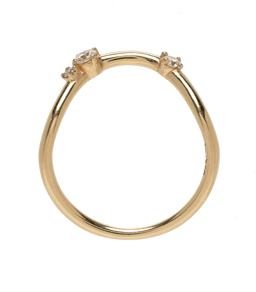 Beau Band with Scattered Diamonds - Elegant Diamond Accent Ring for Women | Perfect for Weddings, Anniversaries & Special Occasions