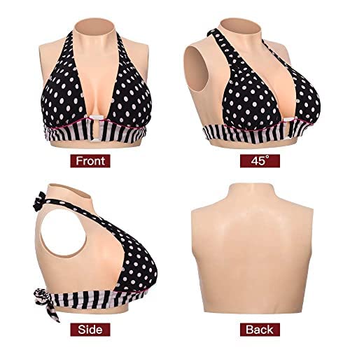 Realistic Silicone Breast Form B-G Cup - Natural Looking Breast Plates for Crossdressers, Drag Queens & Mastectomy Patients - Comfortable Wear for Cosplay, Theater & Daily Use