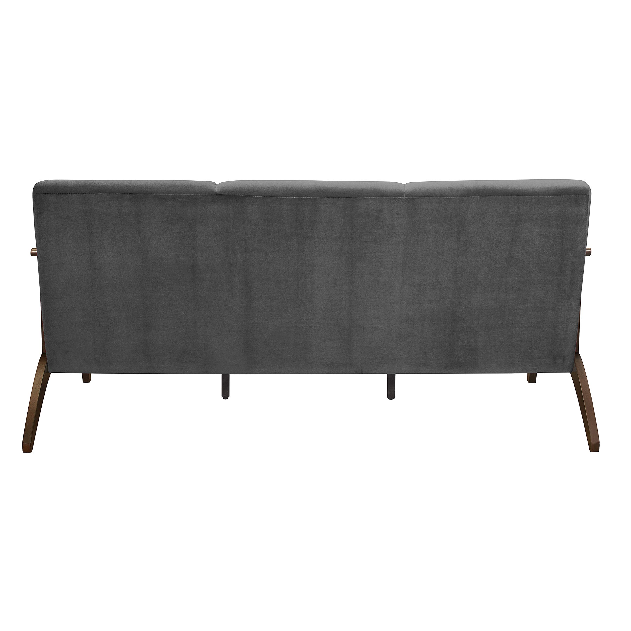 Lexicon Tenley Modern Living Room Sofa - Dark Gray Upholstered Couch for Small Spaces, Comfortable Sectional Sofa for Apartments & Home Decor