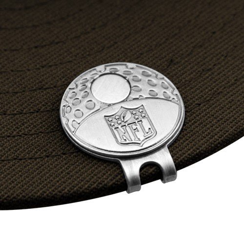 NFL Golf Cap Clip with 2 Removable Double-Sided Magnetic Ball Markers - Team Golf Hat Accessory for Easy Attachment | Perfect for Golfers & NFL Fans at Courses & Games