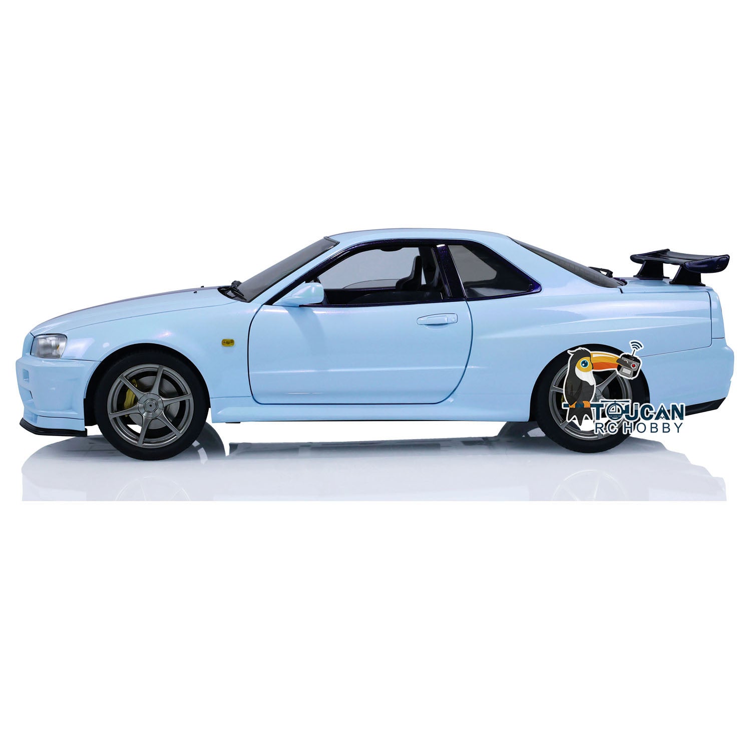 1/8 Scale R34 RC Racing Car 4WD High Speed Remote Control Drift Car with Metal Chassis, Smoke & Sound Effects - Ready to Run (RTR) - Perfect for Off-Road Racing, Drifting & Backyard Fun