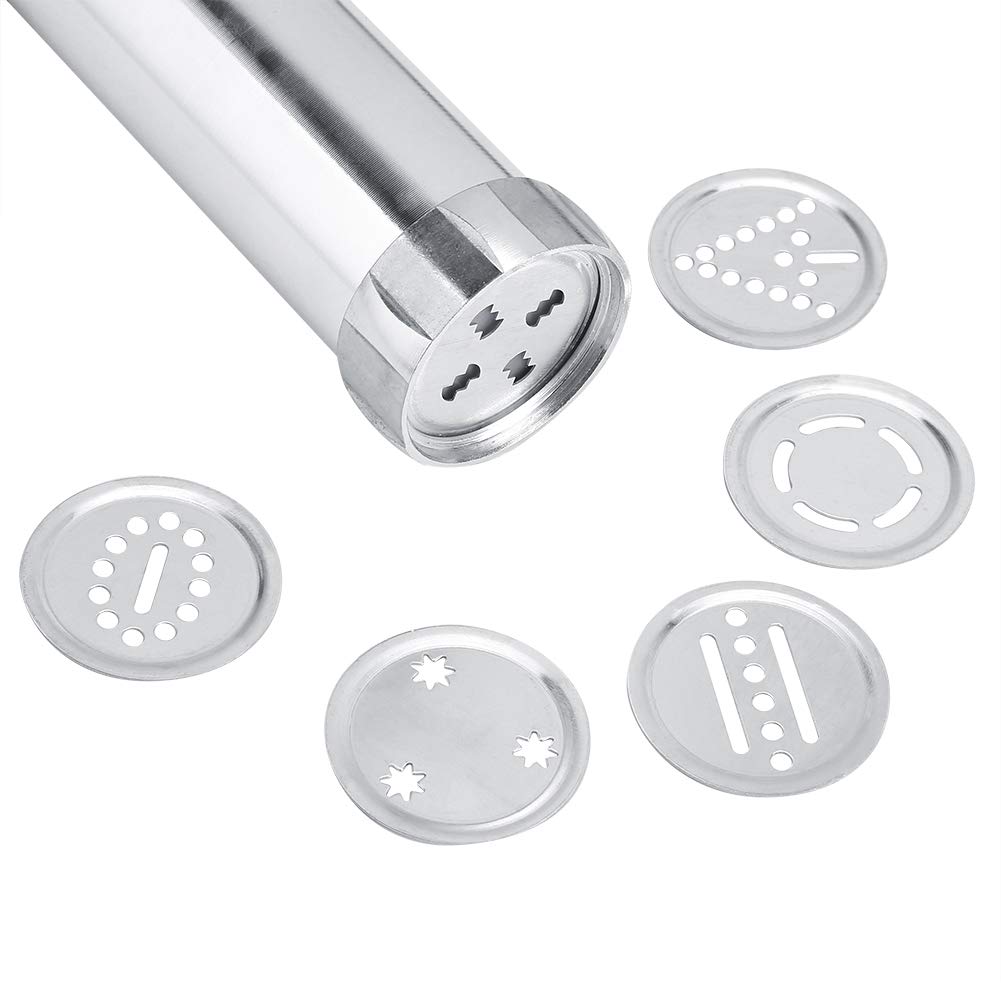 Stainless Steel Cookie Press Gun with 20 Nozzles - Baking Decorating Kit for Cookies, Cakes & Churros - Perfect for Christmas, Birthday, Party & Anniversary Celebrations (Ideal for Home Baking, Holiday Gifts & Professional Pastry Making)