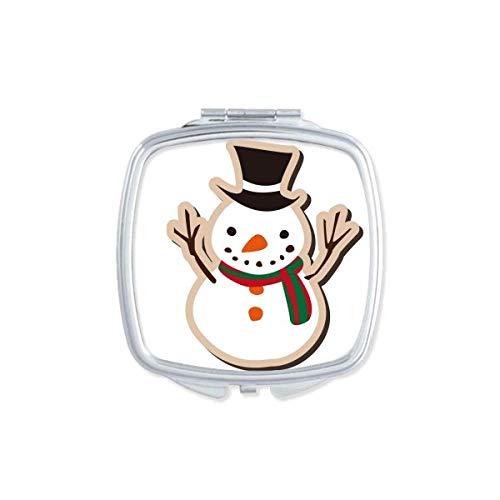 DIYthinker Snowman Cartoon Festival Mirror - Portable Compact Double Sided Pocket Makeup Mirror for Travel, Home & Gift (Christmas Winter Theme)