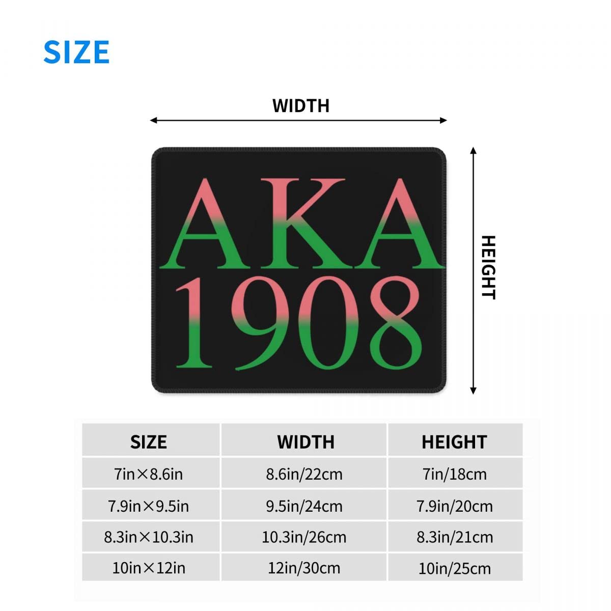 Premium Non-Slip Mouse Pad with Stitched Edge - Customized 8.3