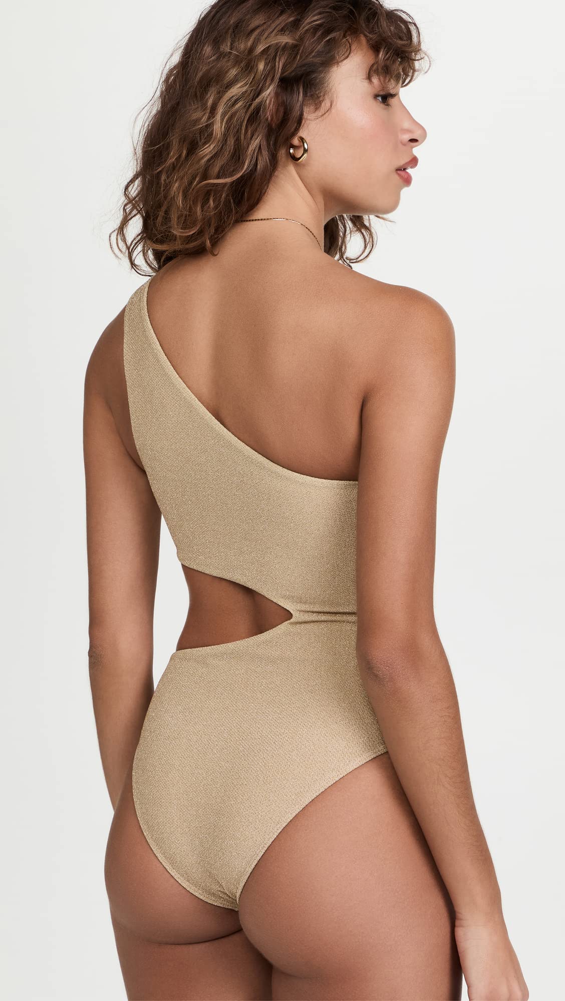 Beach Riot Celine One Piece Swimsuit - Gold XS | High Waisted Bathing Suit for Women | Perfect for Pool, Beach & Vacation