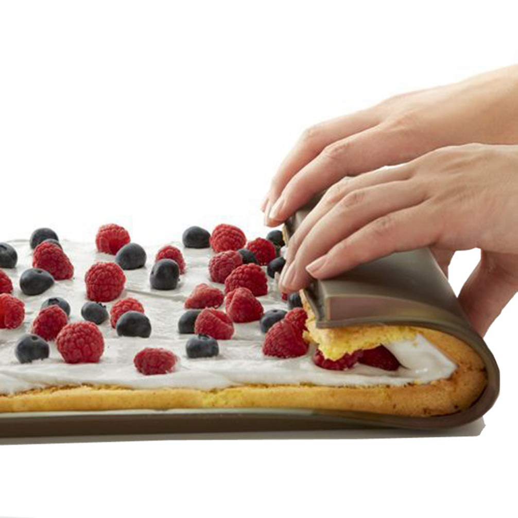 Hemoton Non-Stick Oven-Safe Baking Mat Set - Reusable Silicone Pastry Mat, Cookie Cutters, and Leakproof Baking Sheet for Cookies, Cakes, Pizza & Swiss Rolls - Perfect for Home Baking, Pastry Making, and Kitchen Decor