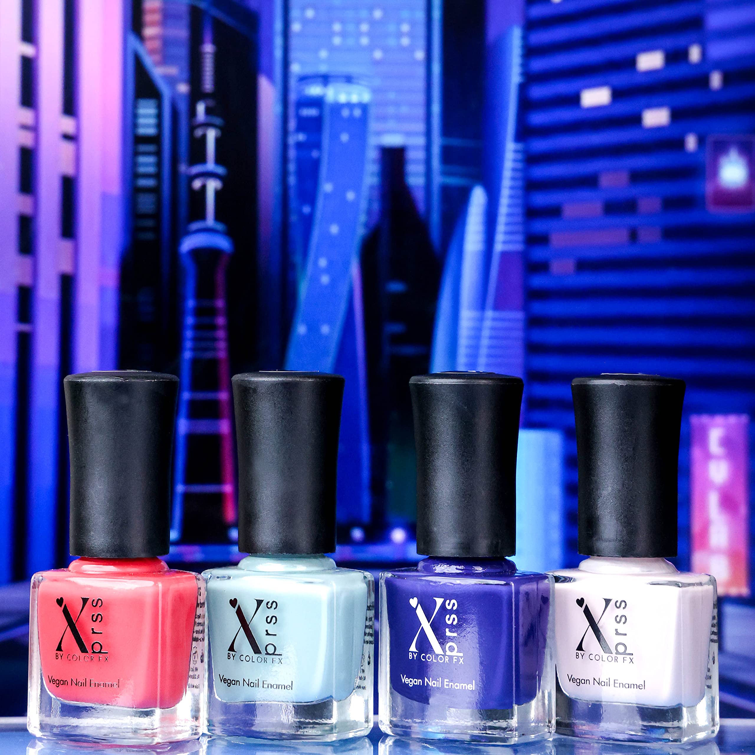 Vegan Non-UV Gel Nail Polish Set - Topaz Green & Periwinkle Blue | Glossy Gel-Like Finish | 21 Toxin-Free Formula | Long Lasting & Non-Yellowing | Perfect for Manicures, Pedicures & Nail Art | Salon-Quality at Home
