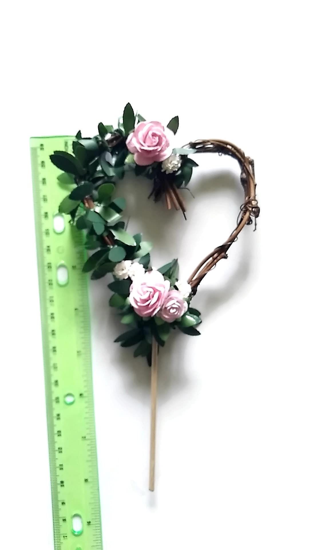 Elegant Floral Rose Cake Topper for Rustic Wedding Cakes, Bridal Showers & Anniversary Celebrations - Perfect for DIY Wedding Decorations & Dessert Table Centerpieces