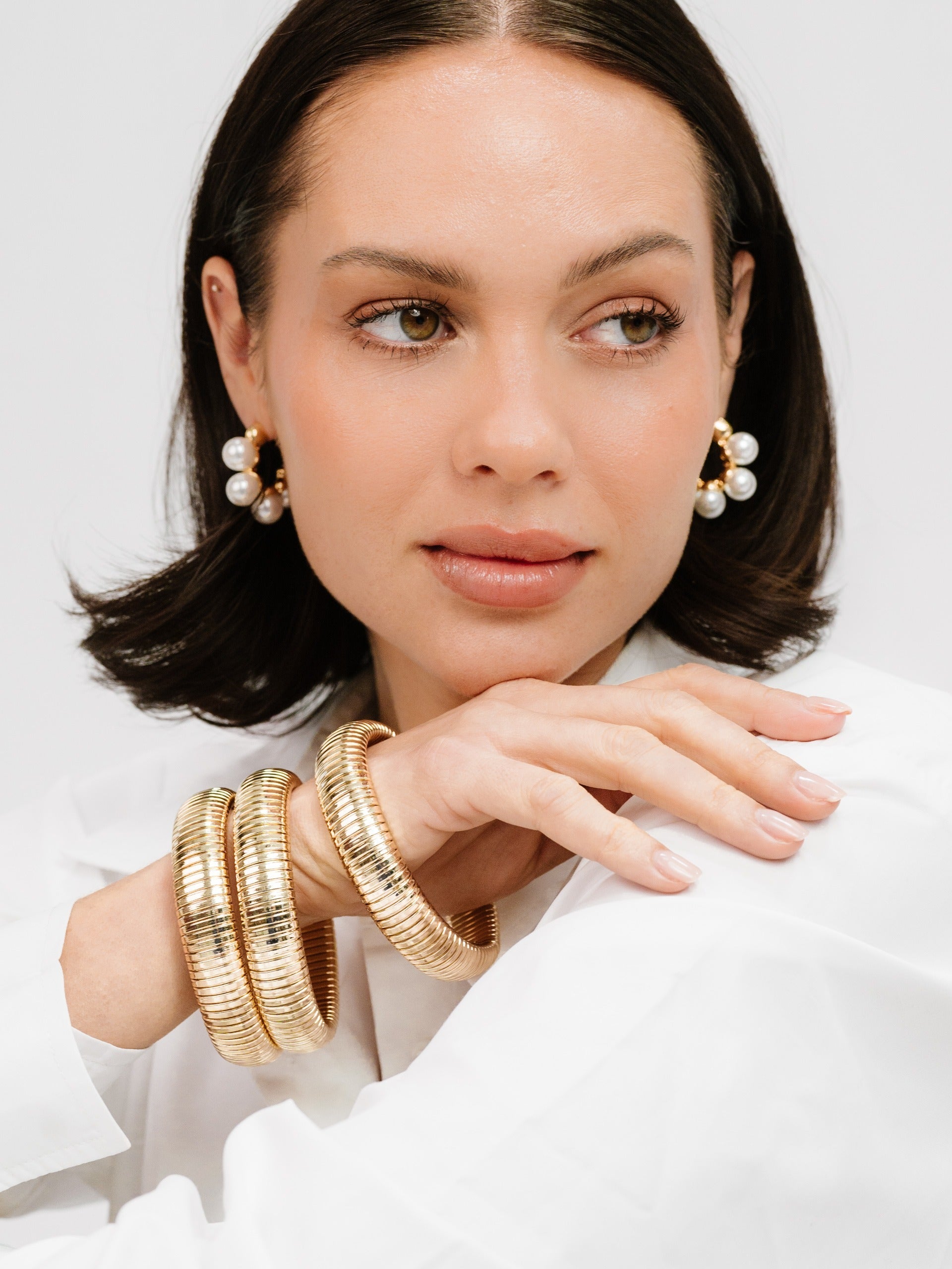 Flexible Snake Chain Stretch Bracelet Set for Women - Adjustable Stackable Boho Jewelry for Everyday Wear & Gift Giving