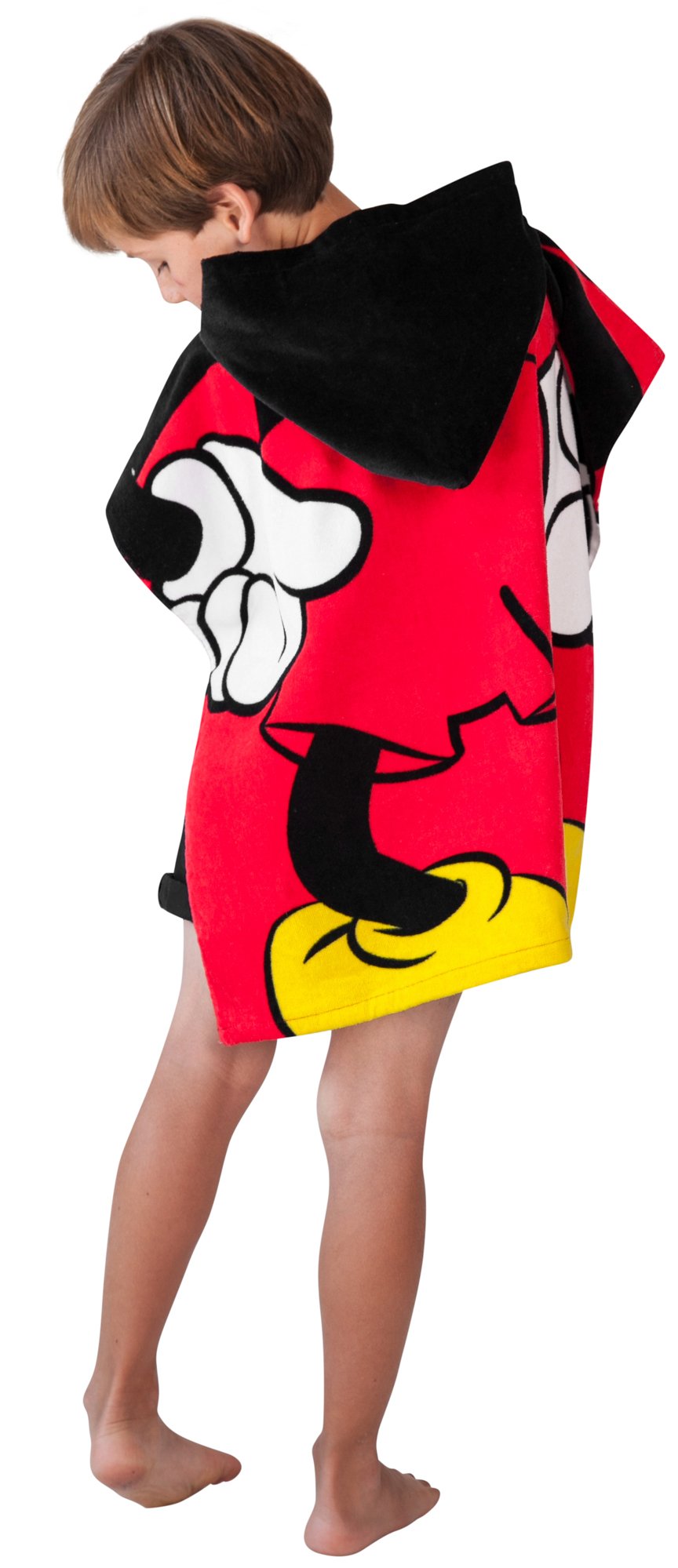 Disney Mickey Mouse Hooded Towel Poncho for Kids - Soft Bath & Beach Cover Up, Swim Wrap for Boys & Girls - Perfect for Pool, Beach, and After Bath Time