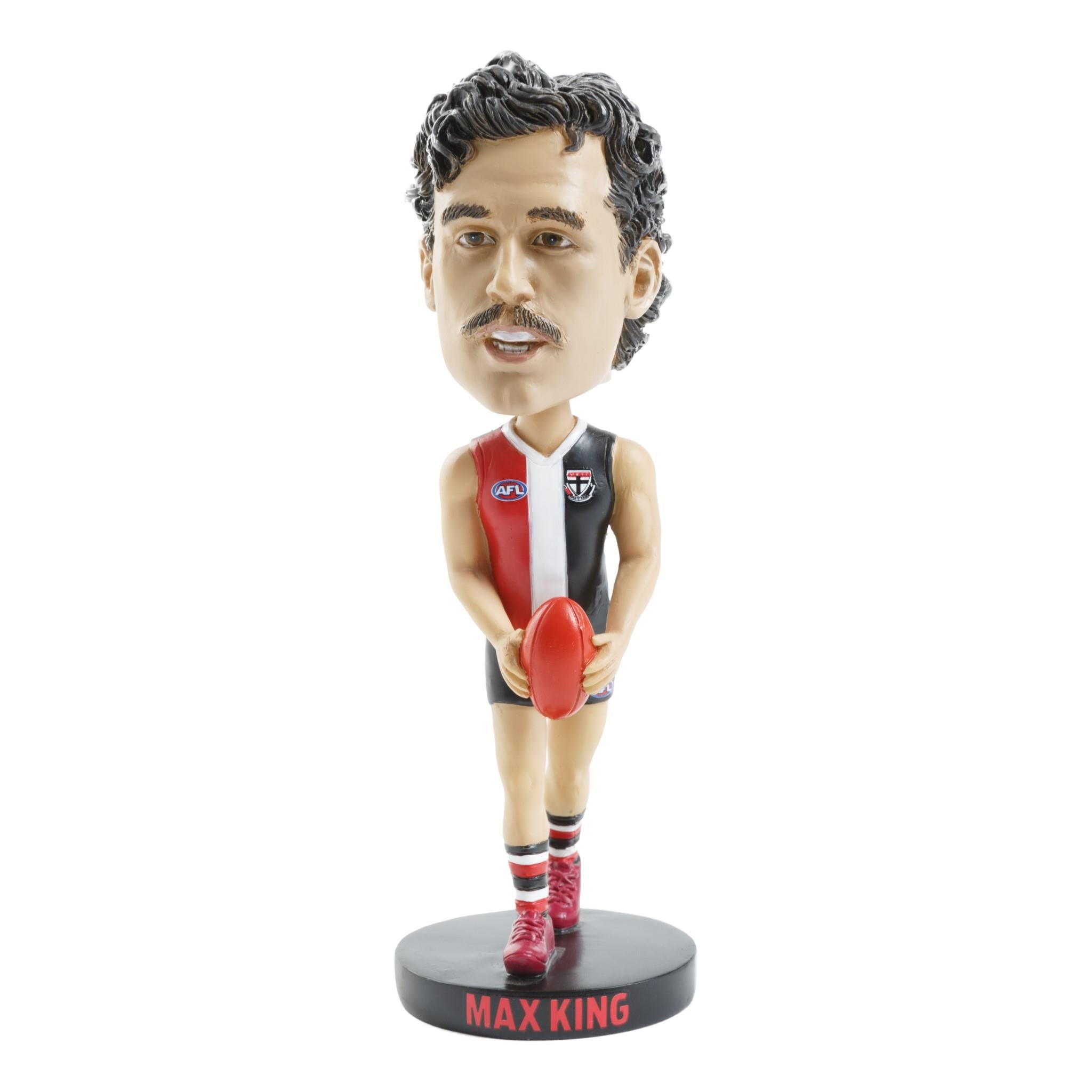 St Kilda Saints AFL Max King Bobblehead - Official AFL Collectible for Fans & Sports Memorabilia Enthusiasts | Perfect for Game Day Decor, Man Cave, or Gift for AFL Supporters