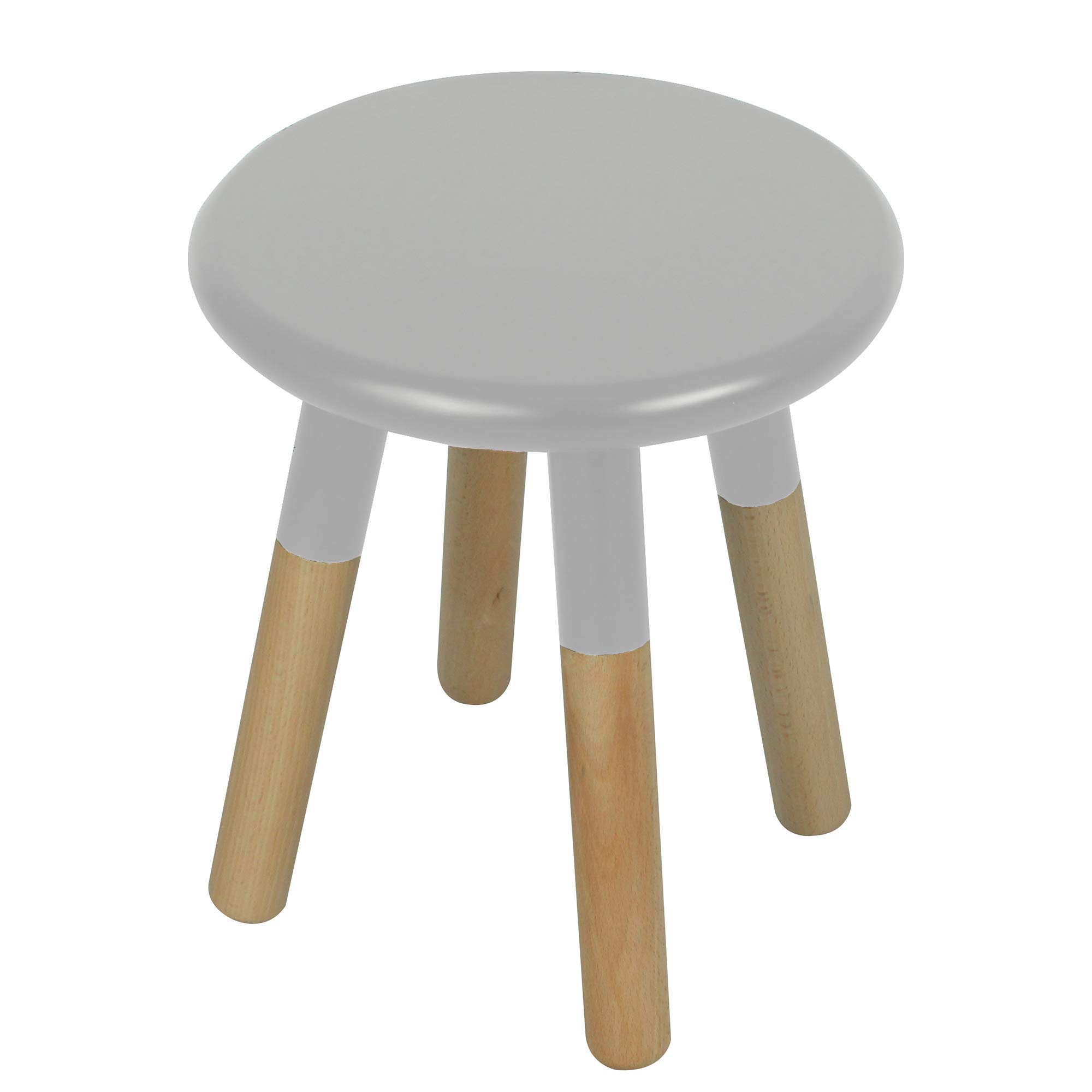 ACEssentials Kids Dipped Table and Stool Set - Gray Wooden Children's Furniture for Playroom, Classroom & Home Learning Activities