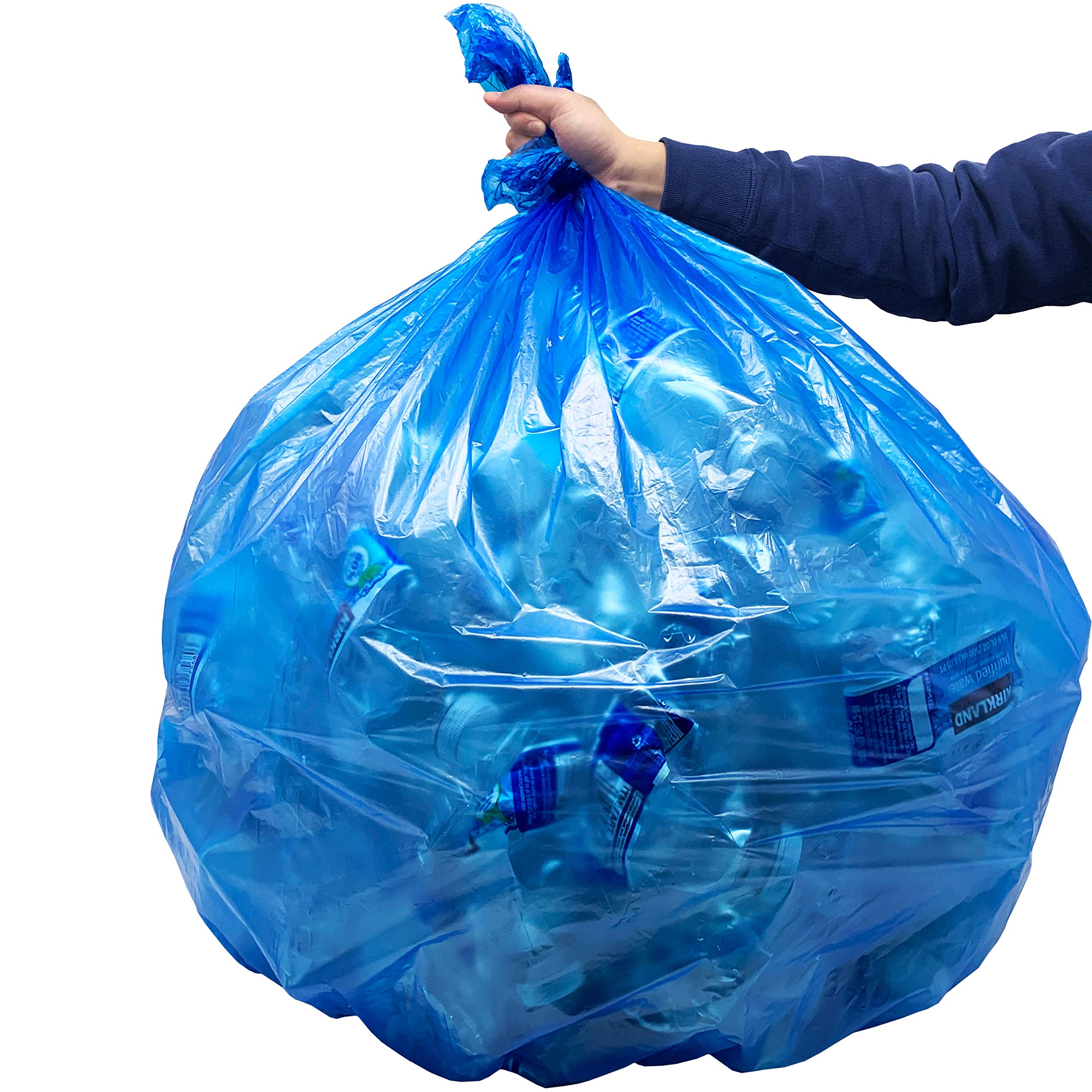 Reliable SuperValue 55-60 Gallon Heavy Duty Recycling Bags | 75 Count | Blue Trash Bags | Made in USA | Perfect for Home, Office & Commercial Waste Disposal