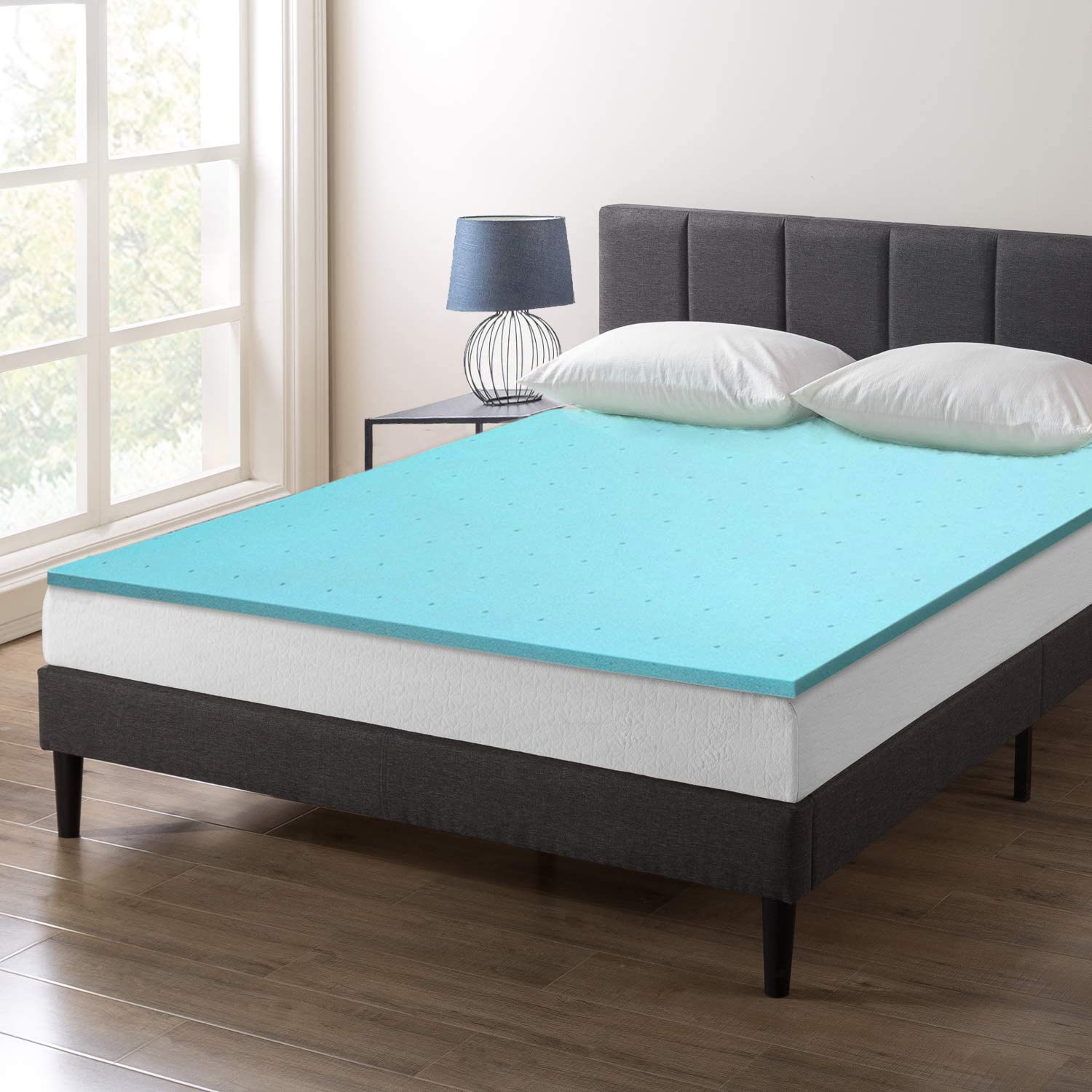 3 Inch Gel-Infused Memory Foam Mattress Topper for Full Size Bed - Cooling Comfort & Pressure Relief for Better Sleep - Perfect for Guest Rooms, Dorms & Home Use