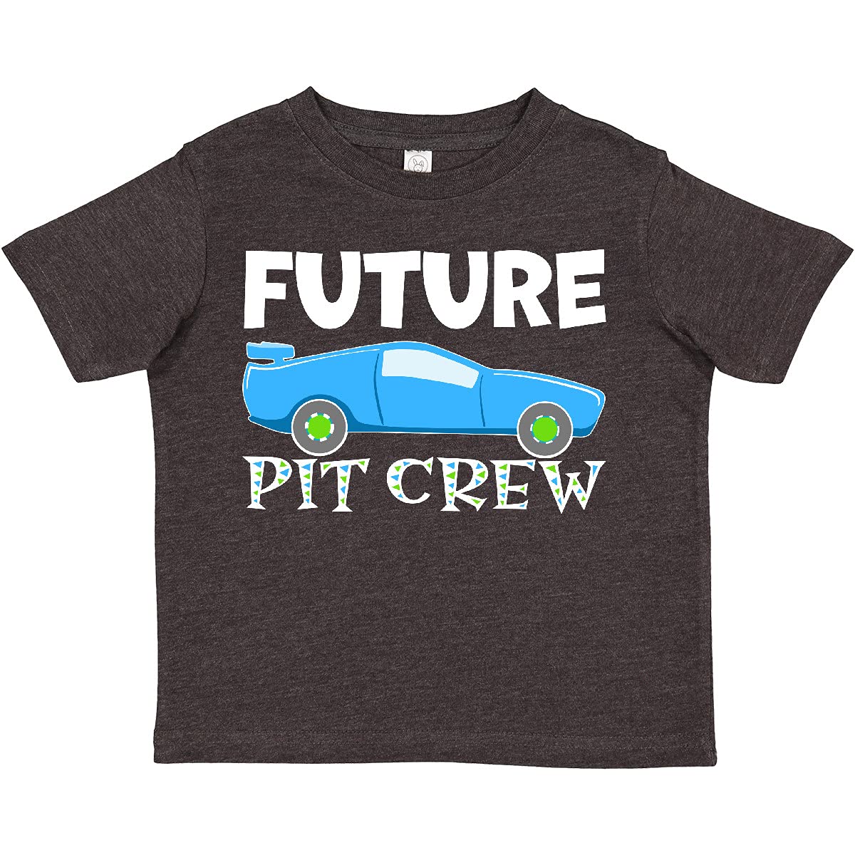 Inktastic Future Pit Crew Blue Race Car Toddler T-Shirt - Cute Toddler Boys' Graphic Tee for Racing Fans, Car Lovers & Birthday Gifts - Perfect for Playdates, Parties & Family Race Day Outings