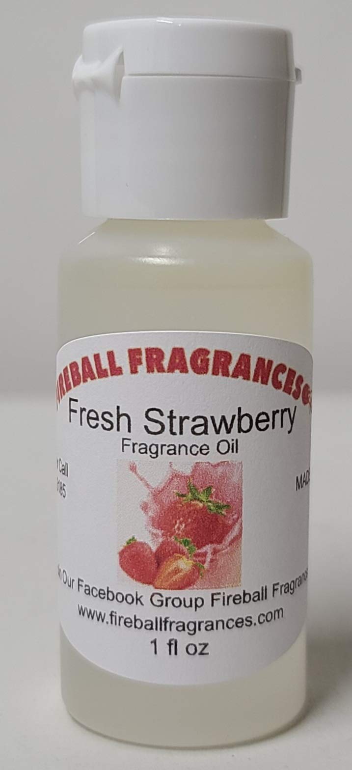 Fireball Fragrances Concentrated Strawberry Scented Oil - 4 Oz, DPG-Free, Skin-Safe for Lotions & Candles | Perfect for DIY Beauty Products, Home Fragrance, and Aromatherapy
