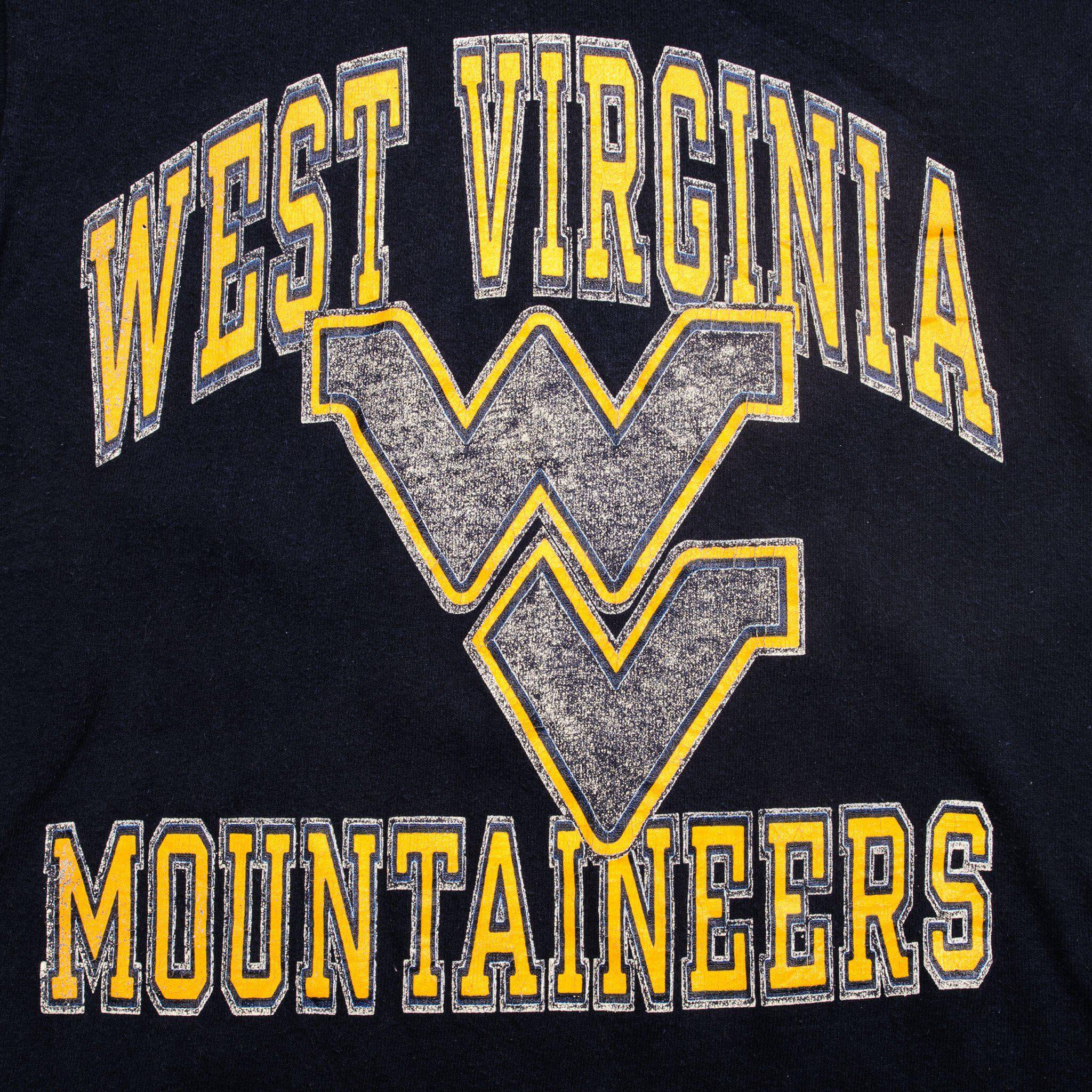 Vintage Champion West Virginia Mountaineers Tee Shirt - Early 1980s Small Made in USA - Retro College Football Fan Gift & Casual Wear