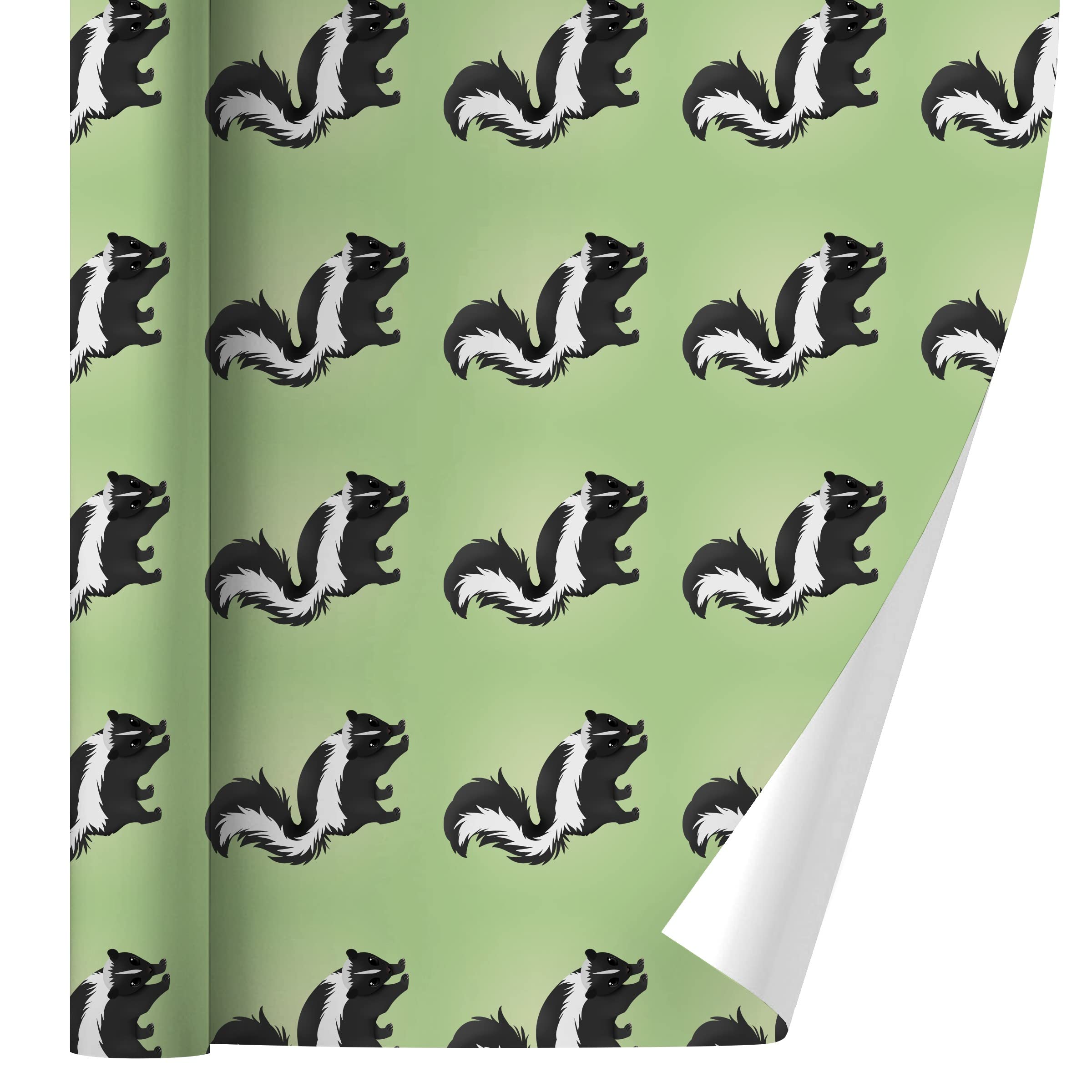 GRAPHICS & MORE Skunk Posing Gift Wrap Paper Rolls - Perfect for Birthday, Christmas, and Party Present Wrapping