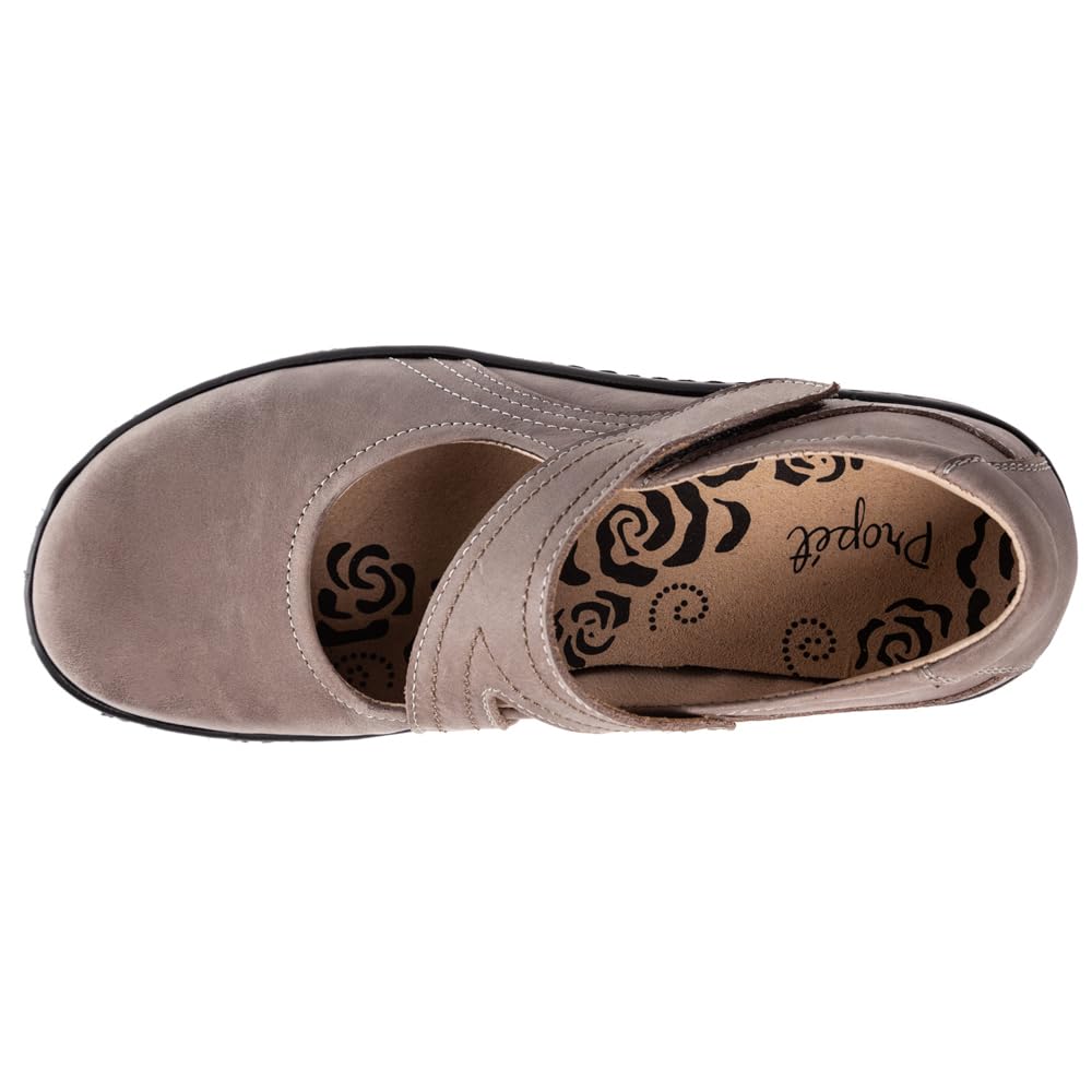 Propét Women's Golda Mary Jane Flats - Comfortable Orthopedic Walking Shoes for Women with Arch Support - Perfect for Work, Travel & Everyday Wear