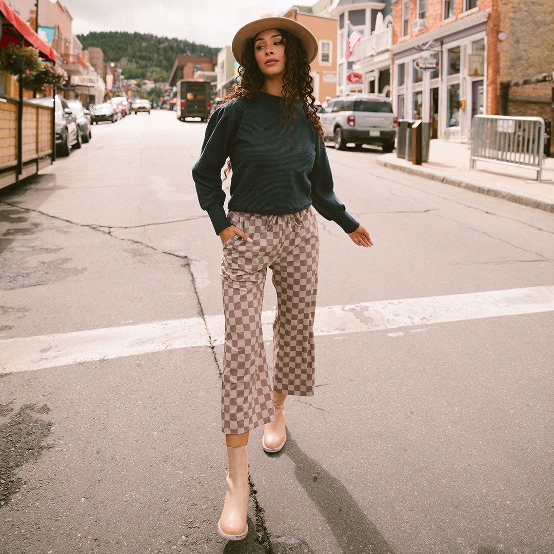 Atlas Ribbed Sweater for Women - Soft Navy Blue Knit Pullover - Perfect for Fall & Winter Layering, Casual Outfits and Office Wear