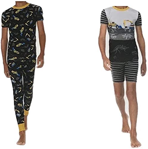 Kirkland Signature Boys' 4-Piece Pajama Set - Soft Cotton Sleepwear for Kids, Comfortable Nightwear for Bedtime & Lounging
