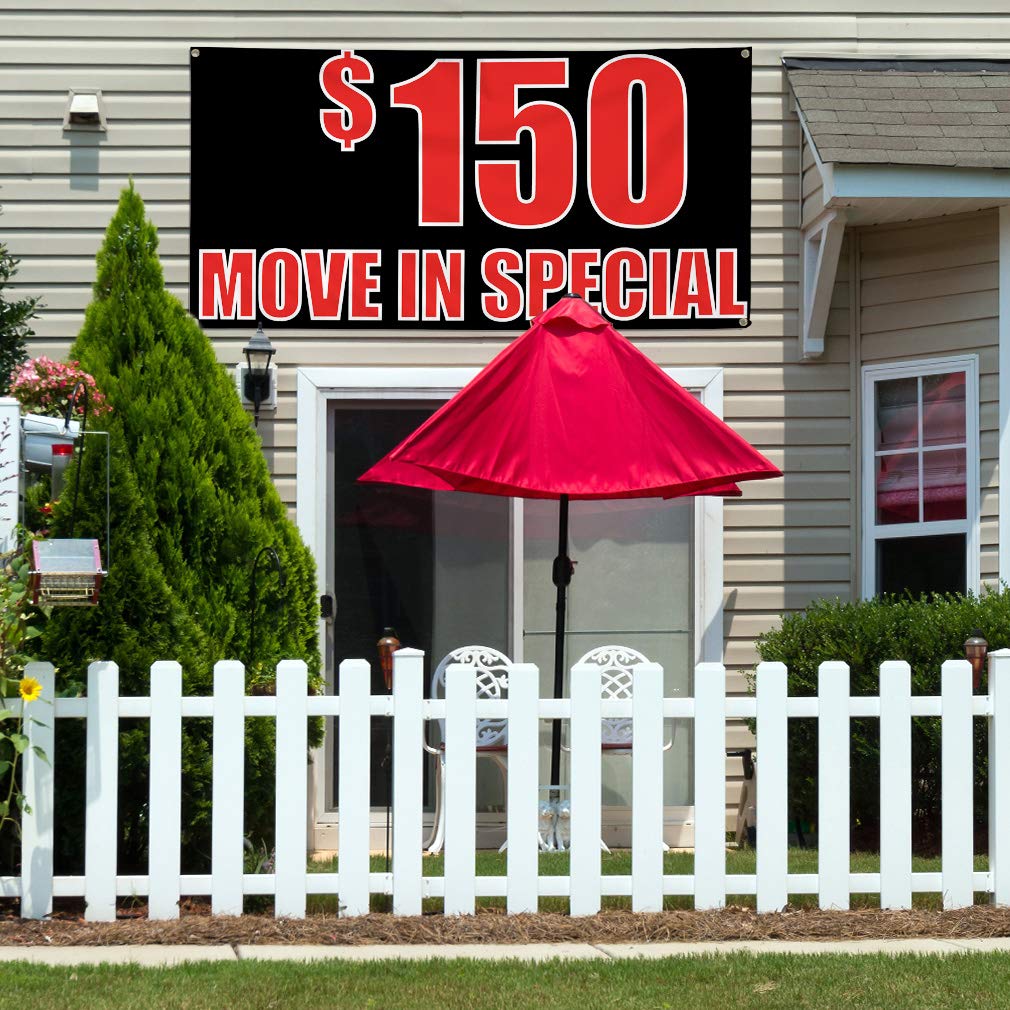 Custom Vinyl Banners 48x96 Inches - Weatherproof Outdoor Advertising Signs with 8 Grommets | Multiple Sizes Available | Perfect for Business Promotion, Yard Sales, and Industrial Use | Durable for All Weather Conditions