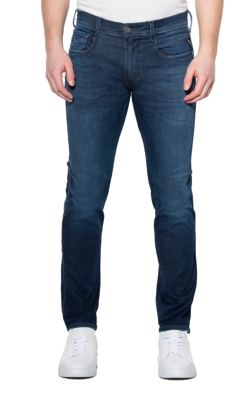 Replay Men's Slim Fit Single Jeans - Classic Blue Denim Pants for Casual Wear & Everyday Style | Perfect for Work, Outings & Date Nights