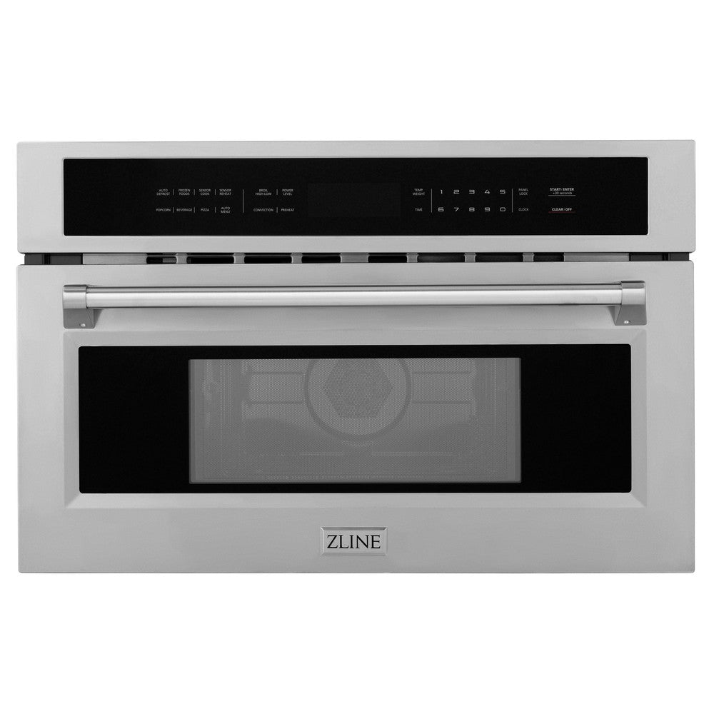 ZLINE 30 Inch Built-In Convection Microwave Oven - 1.6 Cu Ft Stainless Steel (MWO 30) | Perfect for Modern Kitchens, Small Spaces & Fast Cooking