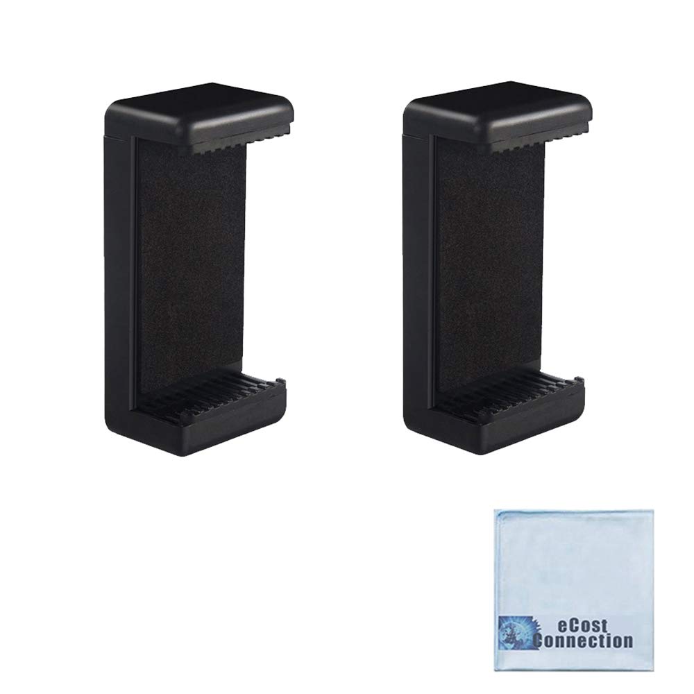 Universal Smartphone Tripod Mount with Dual Clamps - Compatible with iPhone, Android & All Phones Up to 3.5