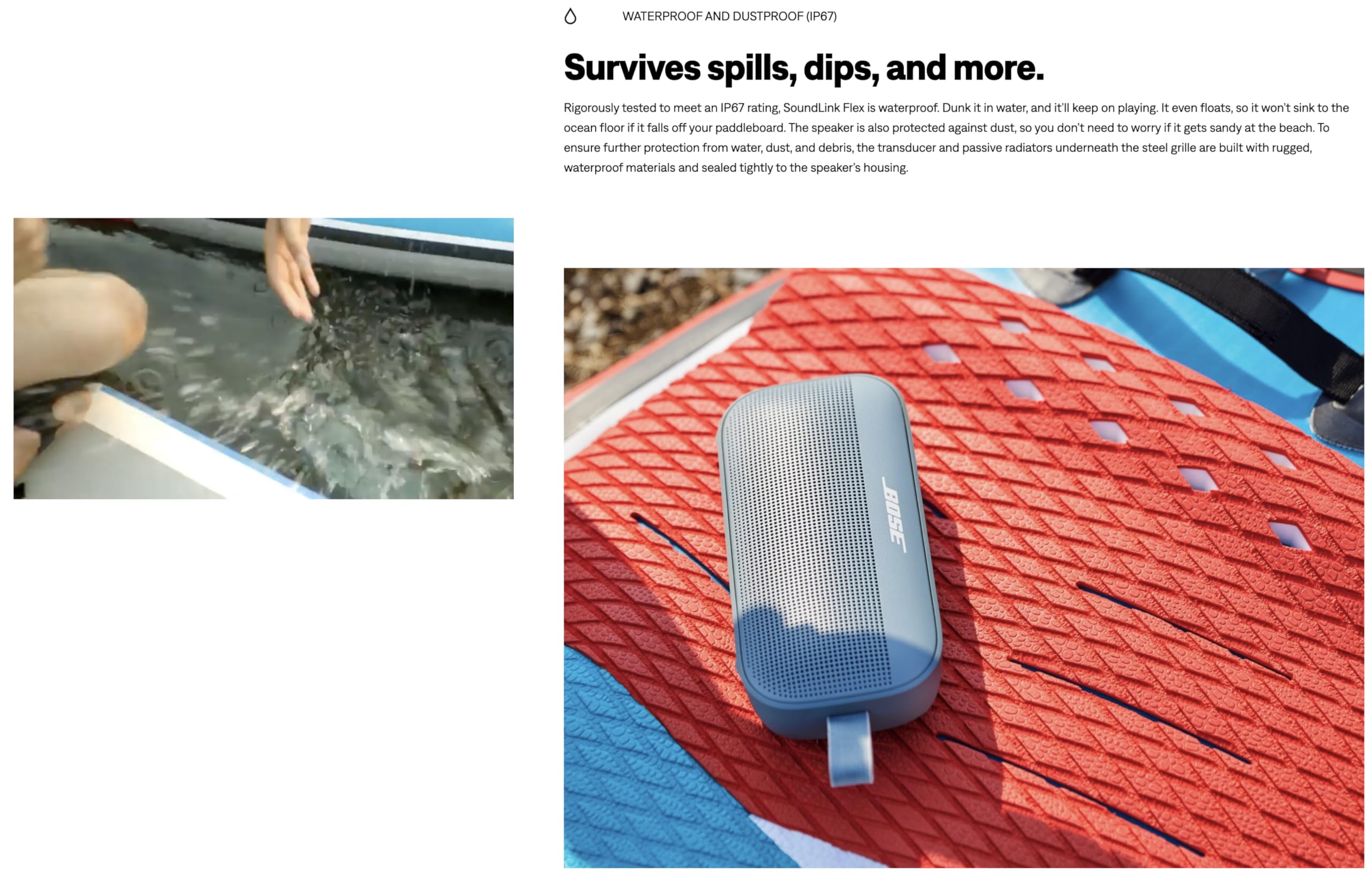 Bose SoundLink Flex SE - Portable Bluetooth Speaker with Waterproof Design for Outdoor, Beach, Pool & Travel Adventures