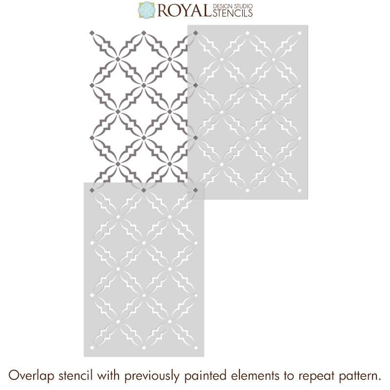 Adeline Trellis Wall Stencil - Reusable DIY Painting Template for Home Decor, Accent Walls & Furniture - Perfect for Bedroom, Nursery, Living Room & Office Decoration