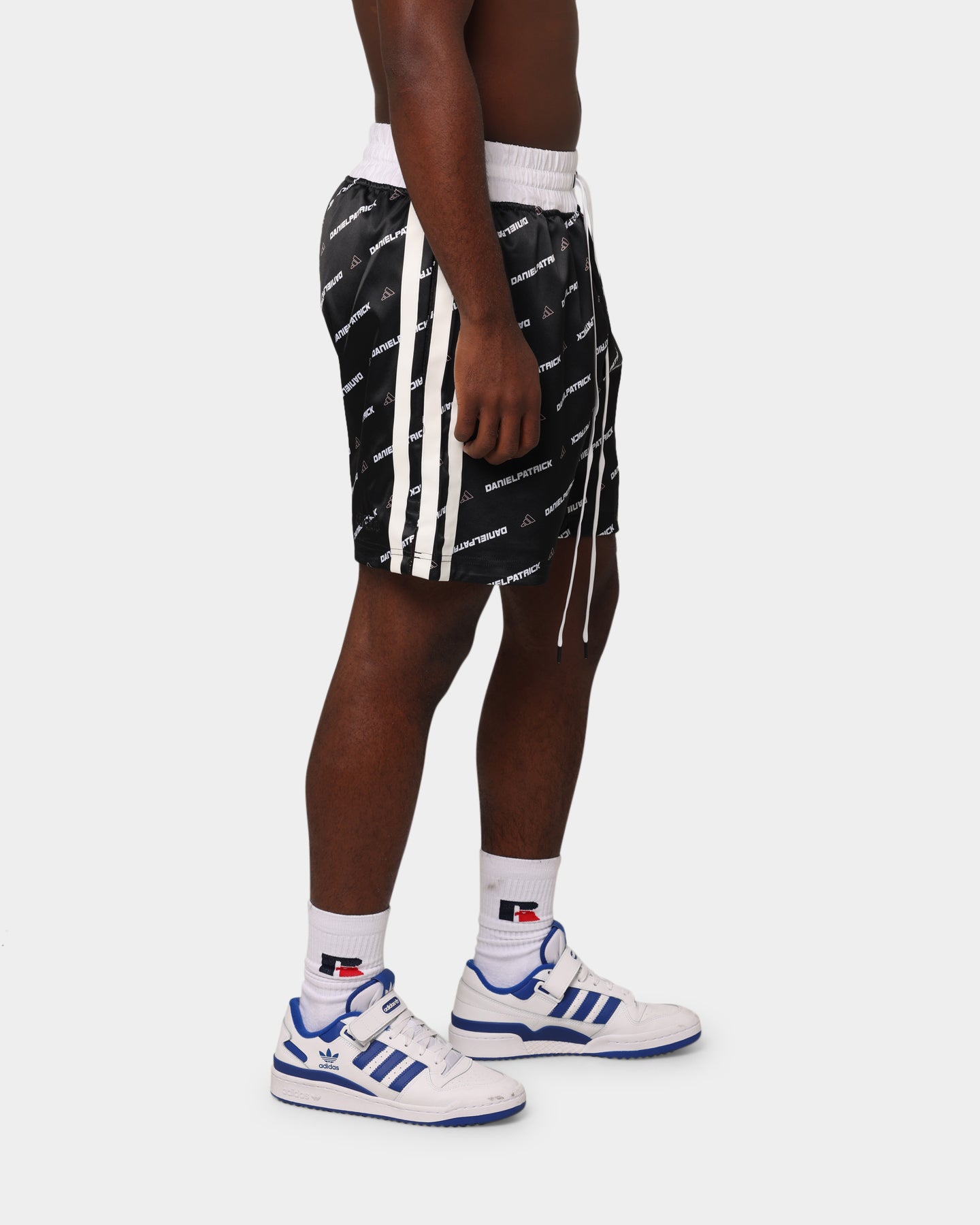 Adidas Daniel Patrick X Adidas All Over Print Shorts - Black Athletic Running Shorts for Men | Gym Workout & Casual Streetwear
