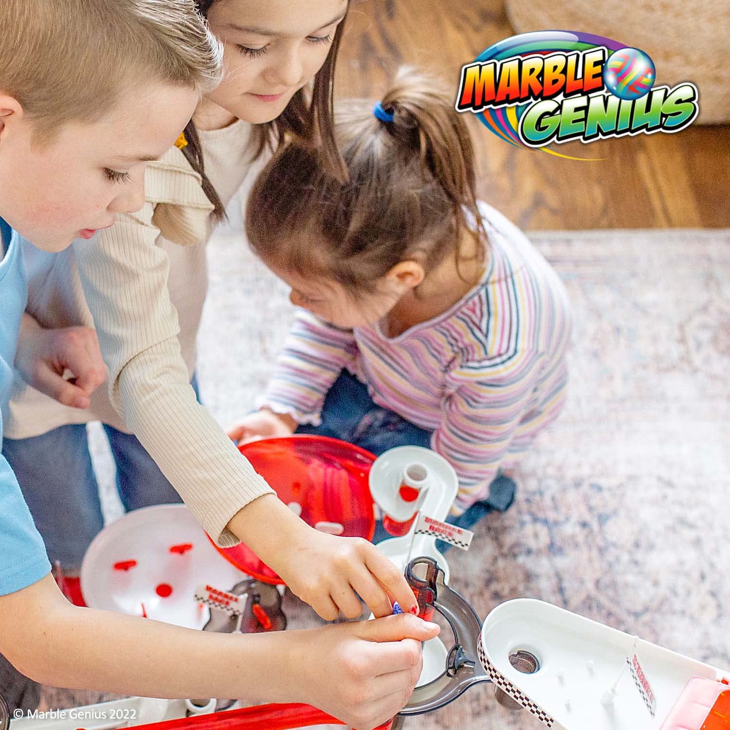 Marble Genius Marble Run Racing Set - 125-Piece STEM Building Toy for Kids | Educational Marble Maze Tower & Race Track Game | Creative Learning Gift for Boys & Girls | Perfect for Indoor Play, Birthday Parties & STEM Classroom Activities
