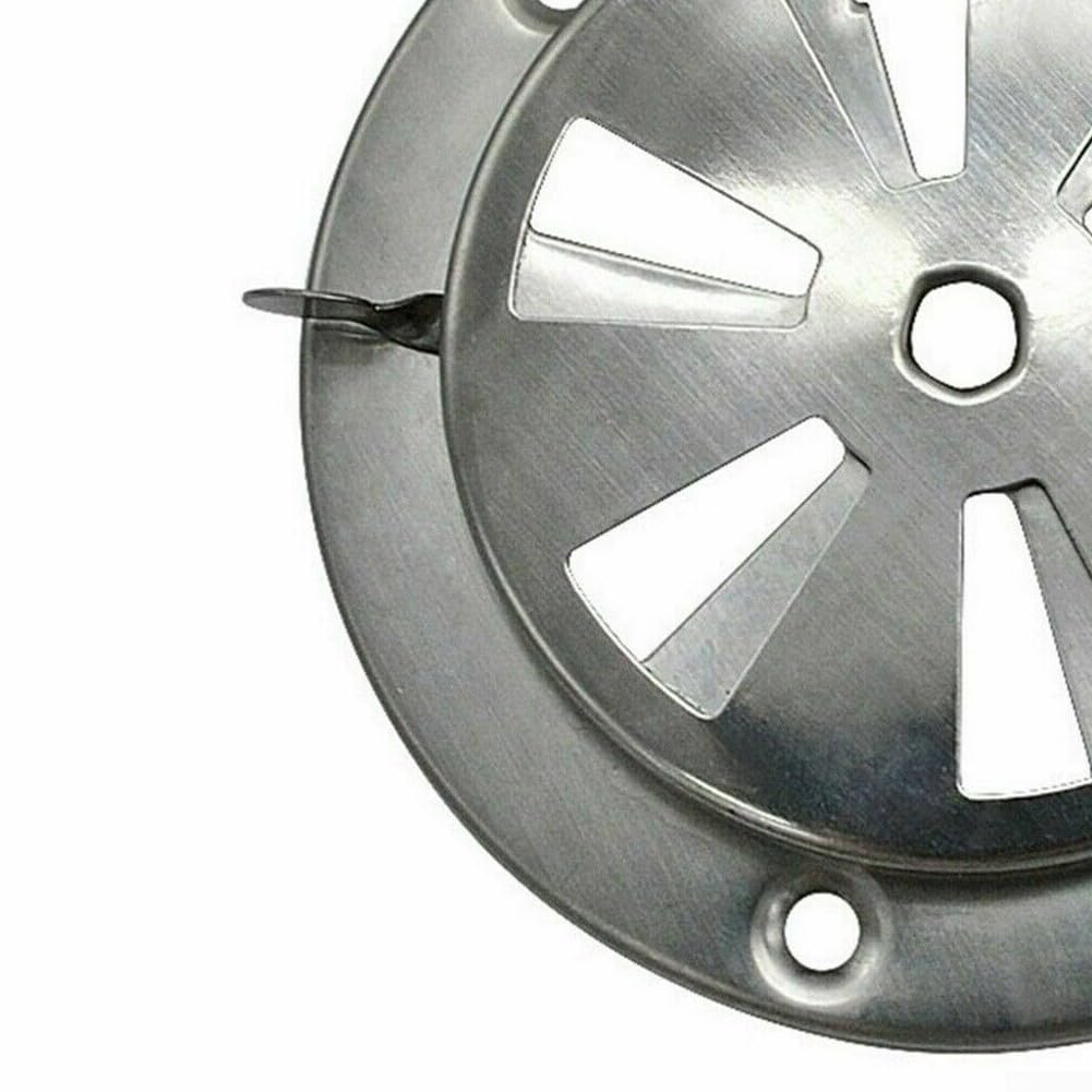 FACULX Stainless Steel BBQ Grill Exhaust Vent Damper - 9.5x9.5x3cm Replacement Air Vent for Outdoor Stoves & Grills - Perfect for Backyard BBQs, Camping & Patio Cooking