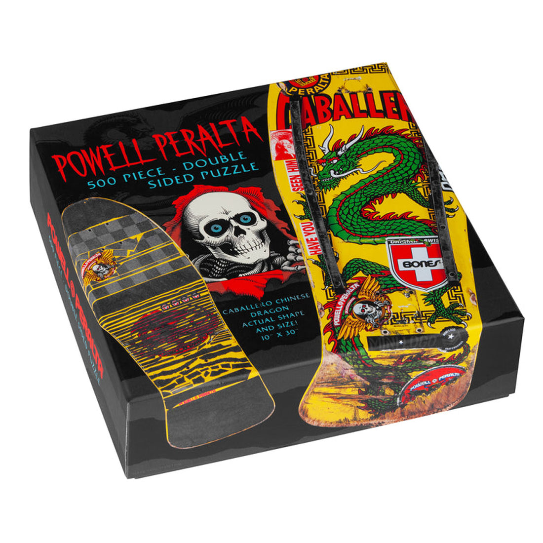 Powell Peralta 500 Piece Jigsaw Puzzle - Caballero Chinese Dragon Yellow Artwork | Fun Family Activity & Home Decor for Puzzle Lovers