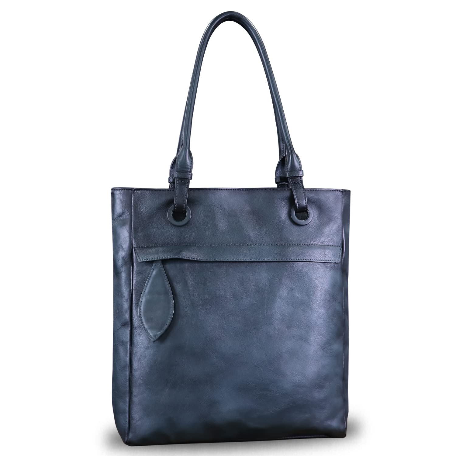 Genuine Leather Handbags for Women - Top Handle Work Tote Bag, Retro Satchel Purse for Office, Travel & Everyday Use