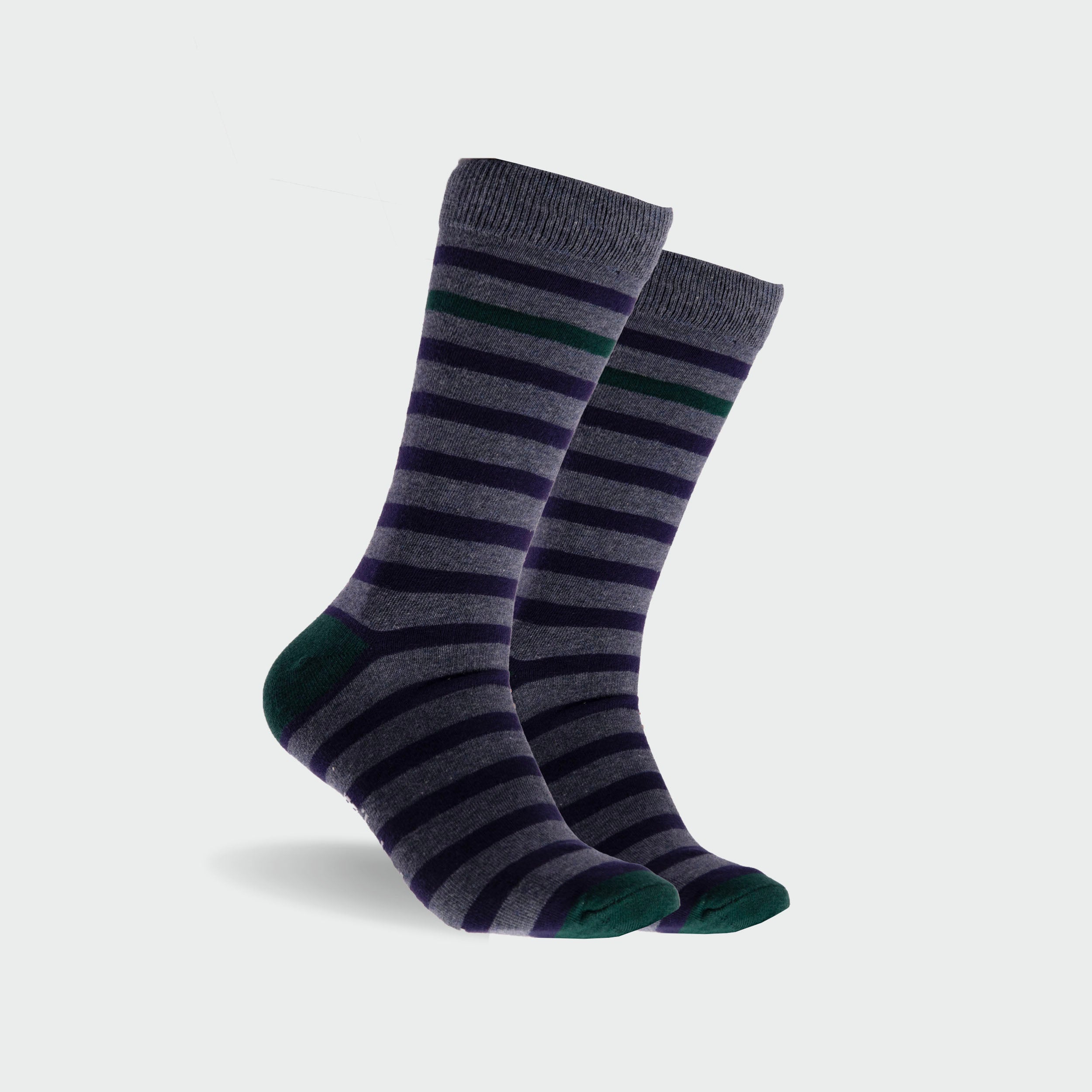 Men's Fashion Cotton Crew Socks 5-Pack - Soft Breathable Casual Socks for Everyday Wear, Work, Gym & Travel - Blue