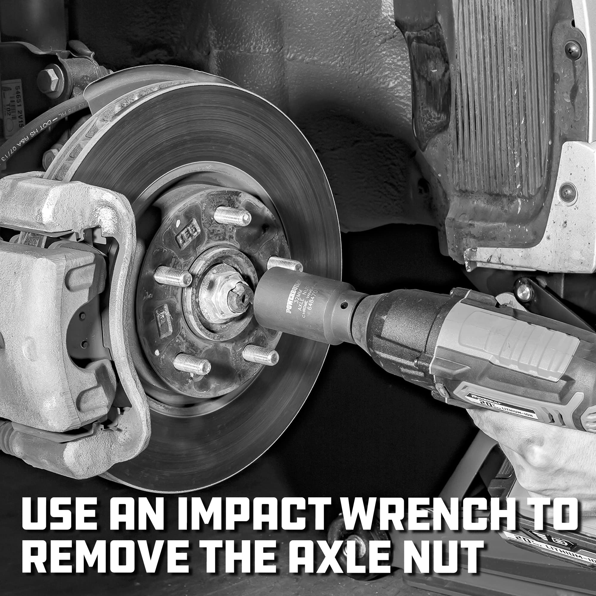 Powerbuilt 9-Piece Deluxe Axle Nut Socket Set - Professional Grade Tools for Removing Front Wheel Axle Nuts on Foreign & Domestic Vehicles (Model 648991) - Perfect for Auto Repair Shops & DIY Car Maintenance