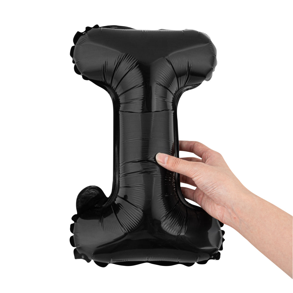 Balloonify Black Mylar Letter I Balloon - 16 Inch - 1 Count Box - Perfect for Birthday Parties, Baby Showers & Graduation Decorations