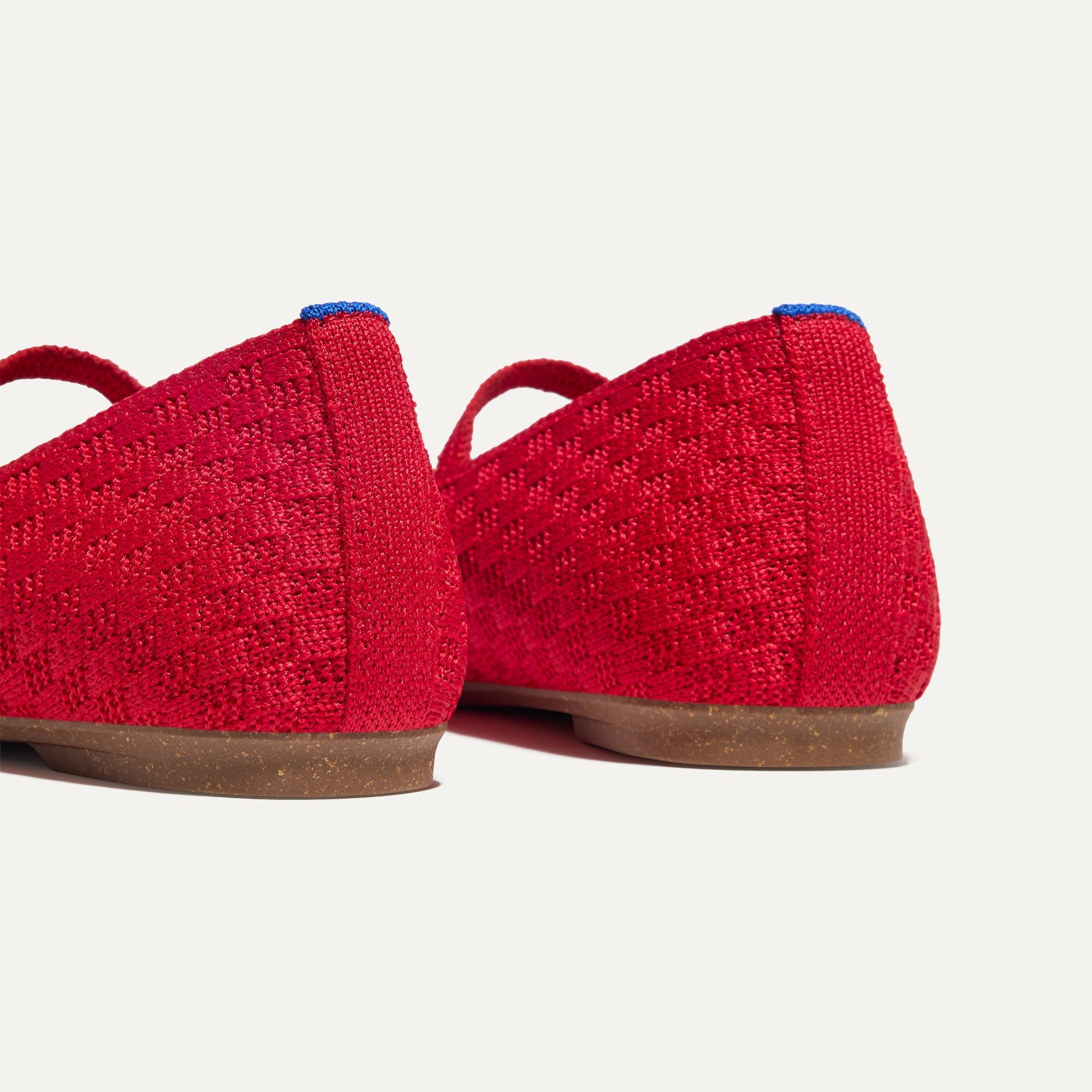 Max Square Mary Jane Shoes - Red Crisp Basketweave Flats for Women | Comfortable & Stylish for Work, Office & Casual Outfits