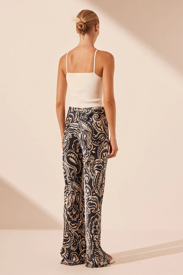 Anthea Silk Bias Cut Pants - Women's High Waist Flowy Lounge Pants for Comfort & Elegance - Perfect for Yoga, Home Wear & Casual Outfits